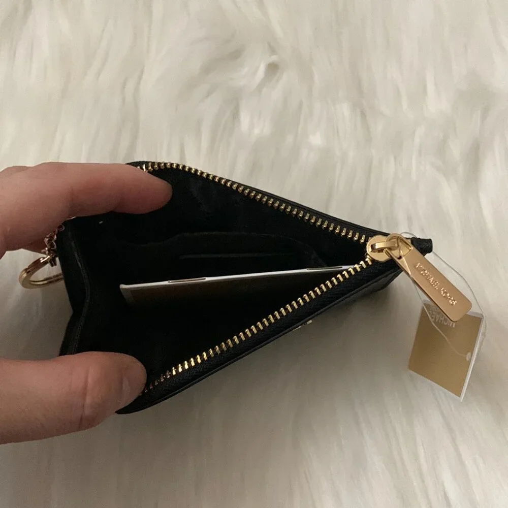 MICHAEL KORS Saffiano Leather Coin, Card, Key Wallet in Black - Picture 3 of 3